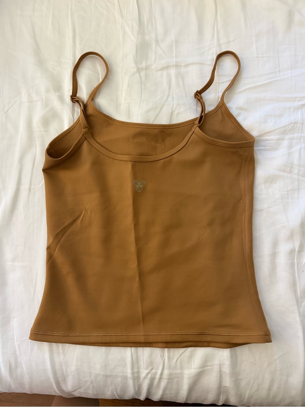 Aritzia Golden Spaghetti Strap Tank Top in Brown/Yellow - Picture 3 of 4